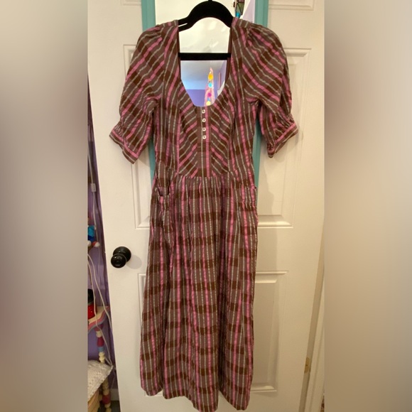 Free People Tulie Plaid Midi Dress - Picture 4 of 10